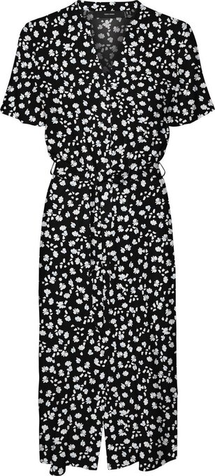 Bol.com Vero moda vmvica s/s shirt dress ga wvn noos dames jurk - maat s aanbieding