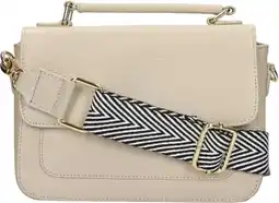 Dstrct kleine crossbodytas / schoudertas dames - leer - floater field - beige