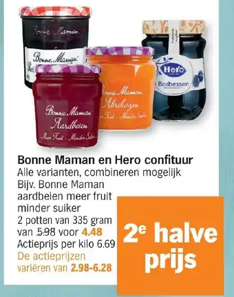 Albert Heijn Bonne Maman en Hero confituur aanbieding
