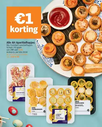 Albert Heijn Alle AH Aperitiefhapjes aanbieding