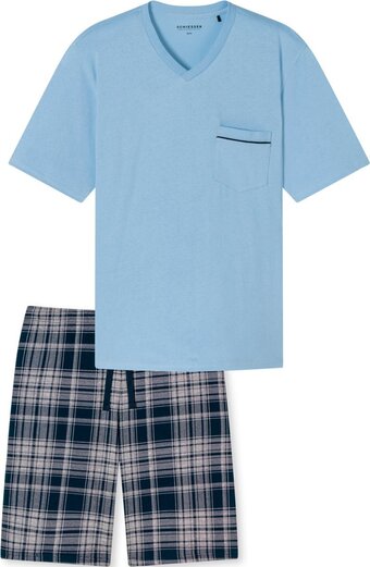 Bol.com Schiesser schlafanzug kurz heren pyjamaset - maat l aanbieding