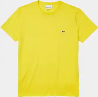Bol.com Lacoste t-shirt korte mouw geel th6709/hll aanbieding