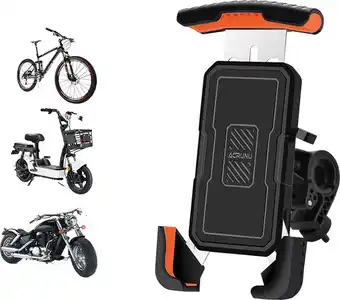Bol.com Telefoonhouder fiets met 360 graden rotatie -geschikt voor mobiele 4,5-7 inch telefoons - gsm houder- fiets telefoonstandaard aanbieding