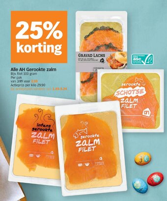 Albert Heijn Alle AH Gerookte zalm aanbieding