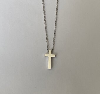 Bol.com Damesketting – herenketting – staal – zilverkleurig – cadeau voor hem/haar aanbieding