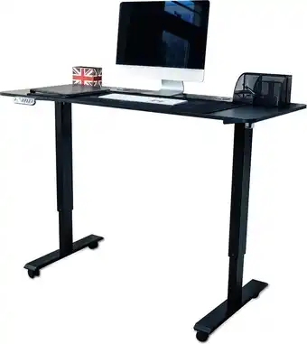 Tavaro elektrisch verstelbaar bureau - zit sta bureau - 140 x 60 cm - zwart - nederlandse handleiding - game bureau