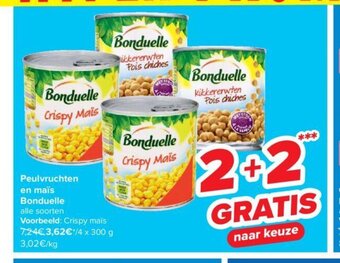 Carrefour Peulvruchten en maïs bonduelle alle soorten aanbieding