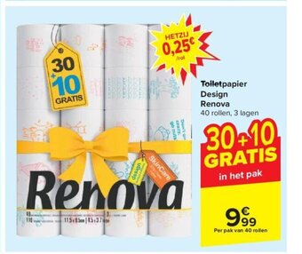 Carrefour Toiletpapier design renova aanbieding