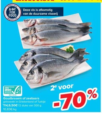 Carrefour Goudbrasem of zeebaars aanbieding