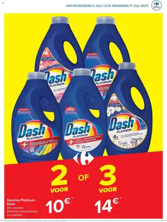 Carrefour Gamma platinum dash alle soorten aanbieding