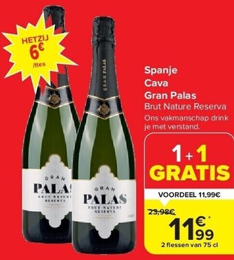 Carrefour Spanje cava gran palas aanbieding