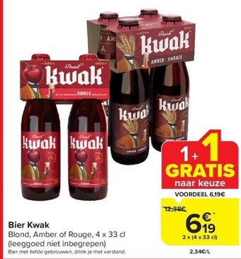 Carrefour Bier kwak aanbieding
