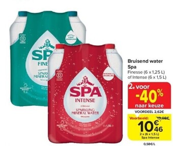 Carrefour Bruisend water spa aanbieding