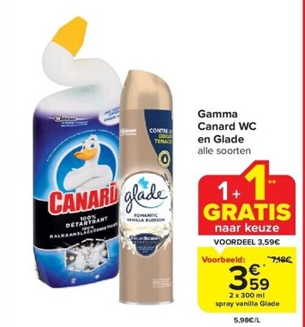 Carrefour Gamma canard wc en glade aanbieding