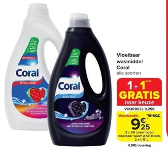 Carrefour Vloeibaar wasmiddel coral aanbieding