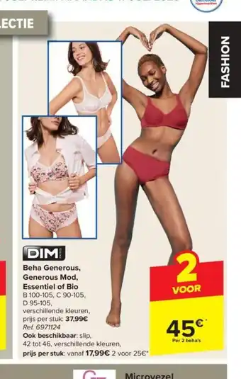 Carrefour Beha generous, generous mod, essentiel of bio aanbieding