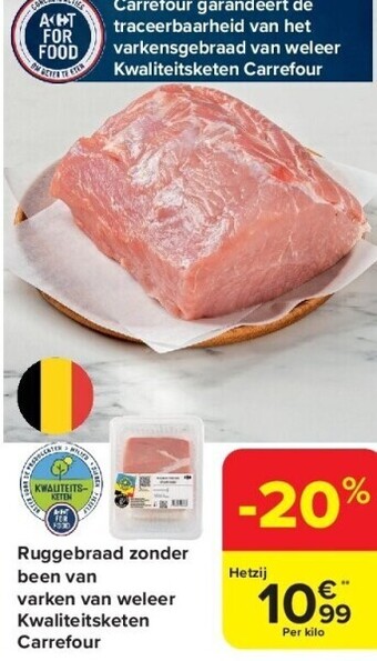 Carrefour Ruggebraad zonder been van varken van weleer kwaliteitsketen carrefour aanbieding