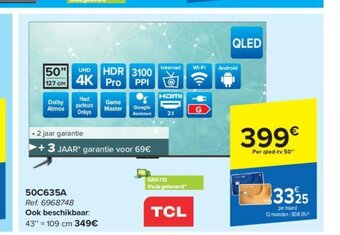 Carrefour TCL 50C635A aanbieding