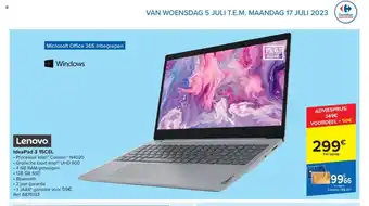 Carrefour Lenovo IdeaPad 3 15CEL aanbieding