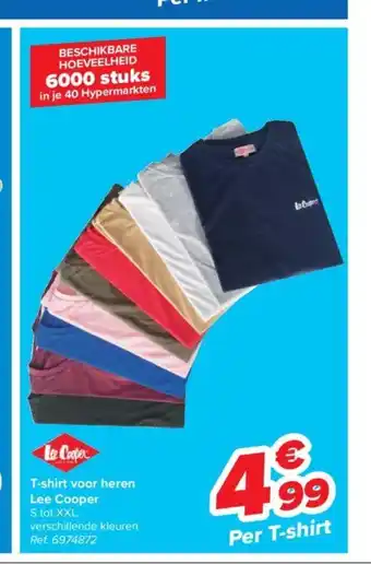 Carrefour T-shirt voor heren lee cooper aanbieding
