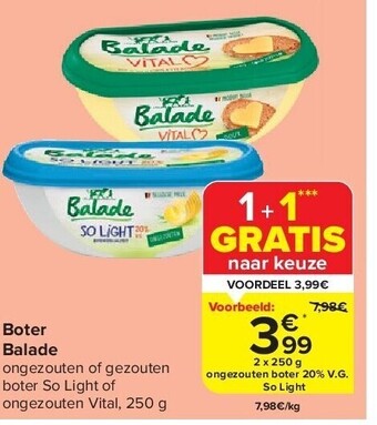 Carrefour Boter balade aanbieding