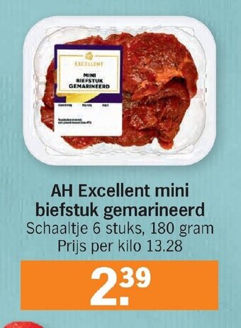 Albert Heijn AH Excellent mini biefstuk gemarineerd aanbieding