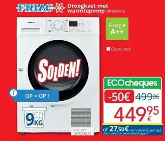 Eldi Droogkast met warmtepomp dkw9051e aanbieding