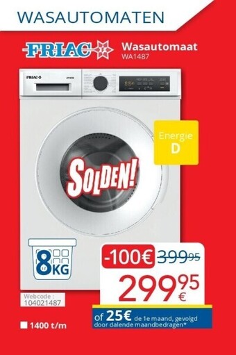 Eldi Wasautomaat aanbieding