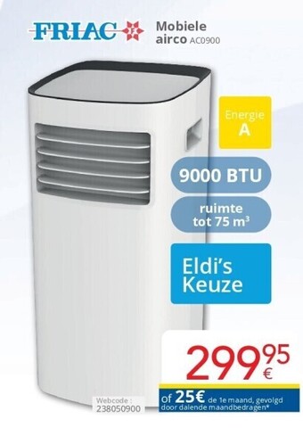 Eldi Mobiele airco ac0900 aanbieding