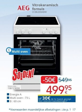 Eldi Vitrokeramisch fornuis aanbieding