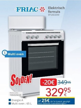 Eldi Elektrisch fornuis aanbieding