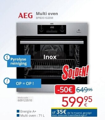 Eldi Multi oven aanbieding