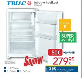 Eldi Inbouw koelkast aanbieding