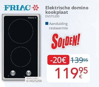 Eldi Elektrische domino kookplaat aanbieding