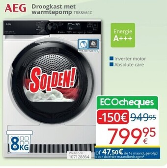 Eldi Droogkast met warmtepomp aanbieding