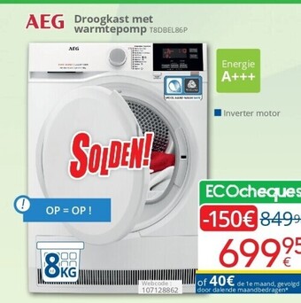 Eldi Droogkast met warmtepomp aanbieding