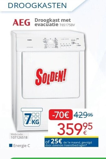 Eldi Droogkast met evacuatie aanbieding