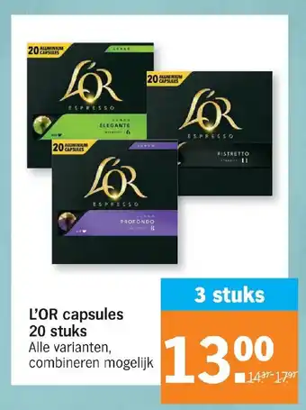 L'Or capsules 20 stuks