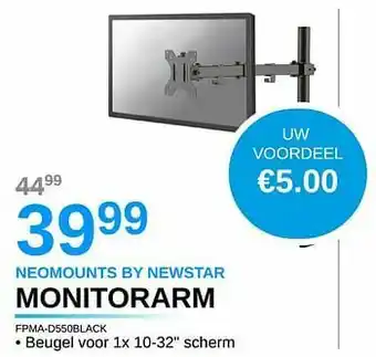 AUVA Neomounts by newstar monitorarm fpma-d550black aanbieding