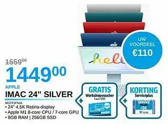 AUVA Apple imac 24`` silver aanbieding