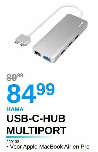 AUVA Hama usb-c-hub multiport aanbieding