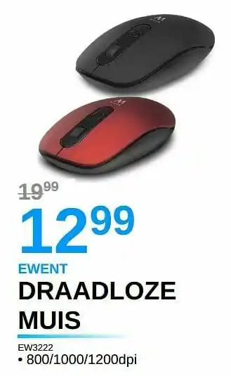 AUVA Ewent draadloze muis ew3222 aanbieding