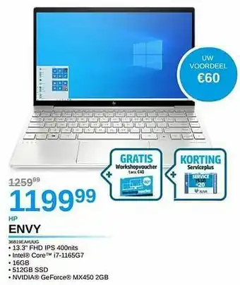 AUVA Hp envy 36b19ea#uug aanbieding