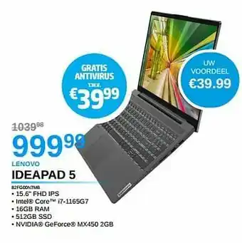 Lenovo ideapad 5 82fg00n7mb