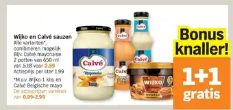 Albert Heijn Wijko en Calvé sauzen aanbieding