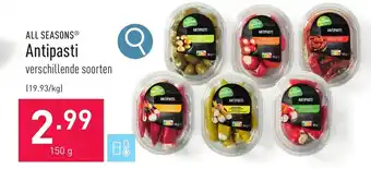 ALDI ALL SEASONS Antipasti aanbieding