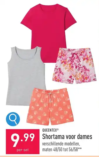 ALDI QUEENTEX Shortama voor dames aanbieding