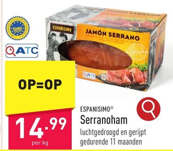 ALDI ESPANISIMO Serranoham aanbieding