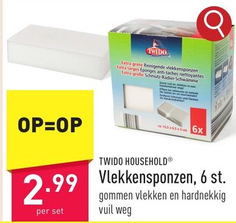 ALDI TWIDO HOUSEHOLD Vlekkensponzen, 6 st. aanbieding