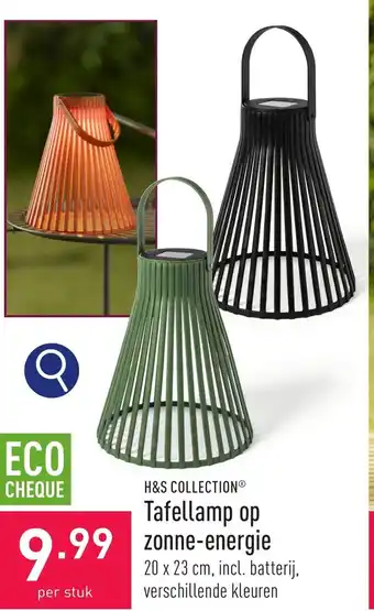 ALDI Tafellamp op zonne-energie aanbieding